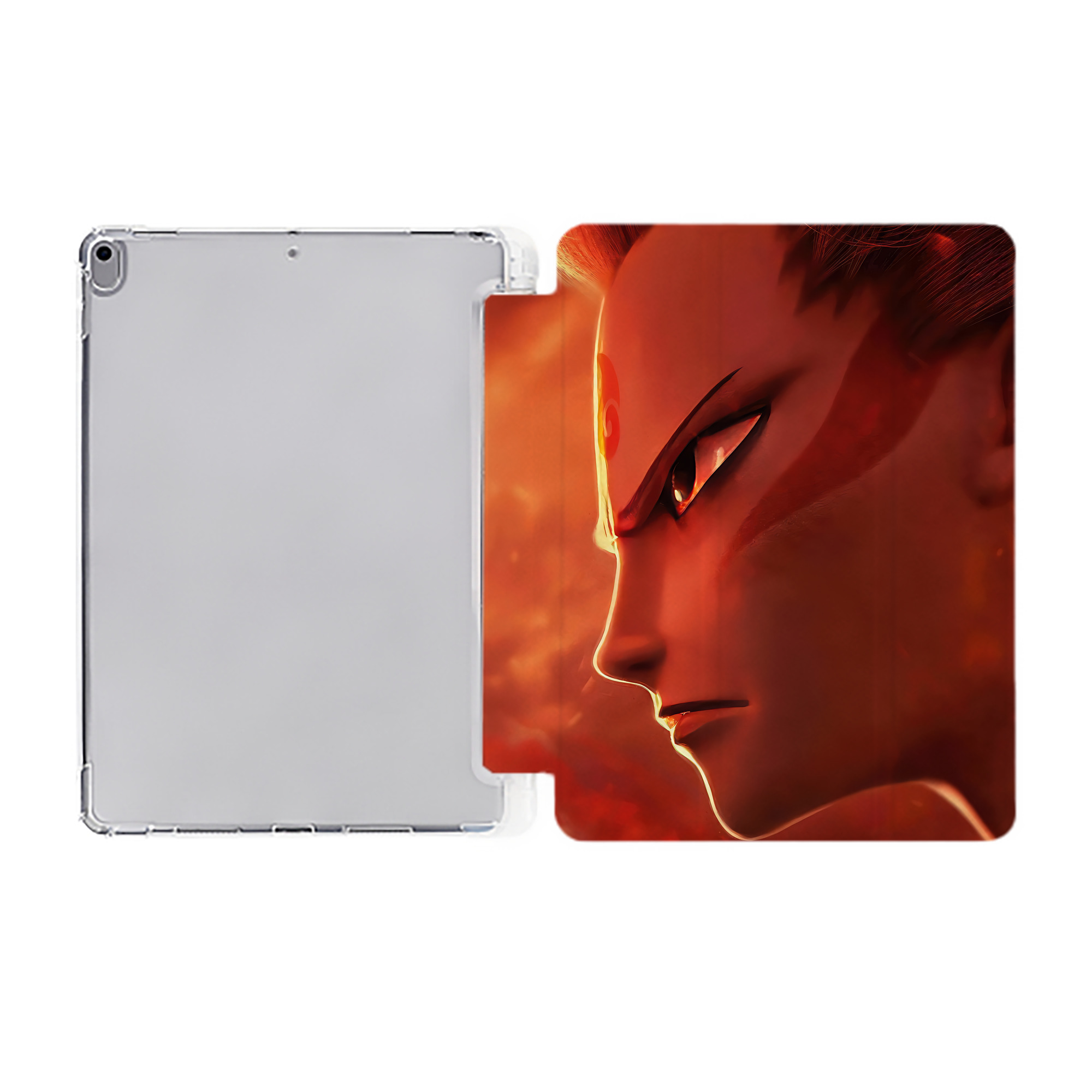 （画像用） Ne Zha 2 ナタ 魔童の大暴れ IPad ケース ペン収納付き 三つ折りスタンド PUレザー×シリコン 対応機種9.5/10.5/10.9インチ